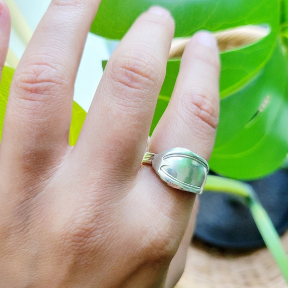 Vintage Silver Spoon Ring, size 7.5 - Picture 8 of 11